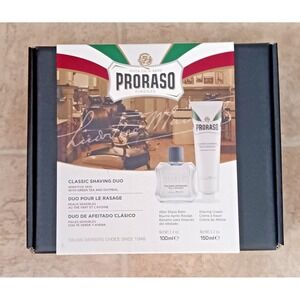 Proraso Classic Shaving Duo Box - Green, Red, White - Refresh, Coarse, Sensitive